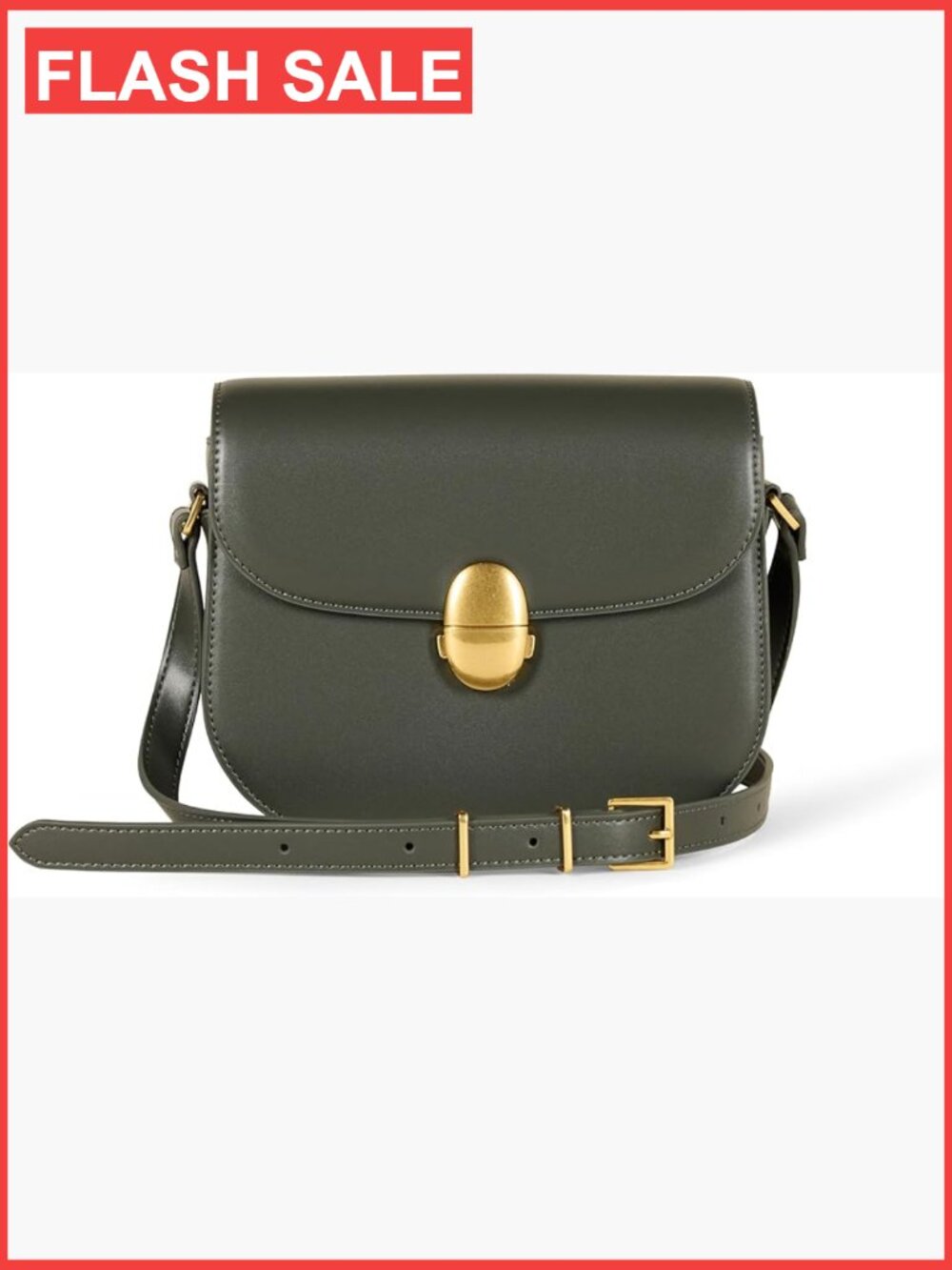 Women's Faux Leather Crossbody Bag with Adjustable Strap